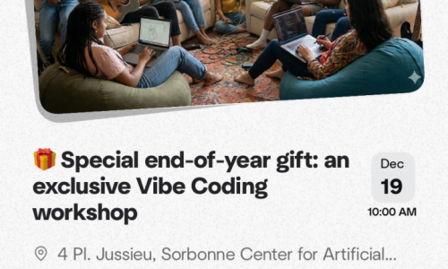 Vibe Coding Workshop : registration is open !